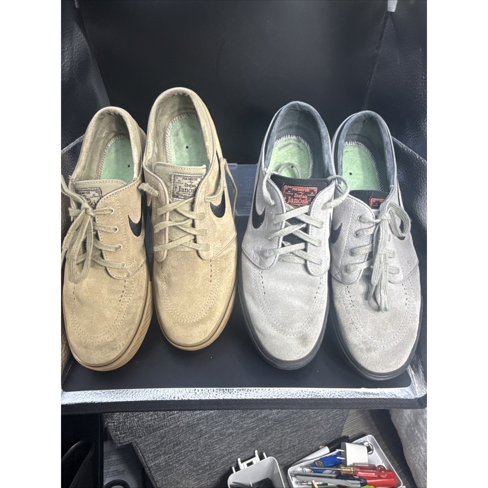 Nike SB Stefan Janoski Lot Of 2 Suede Skate Shoes Men Size 11.5 333824-054 & 212